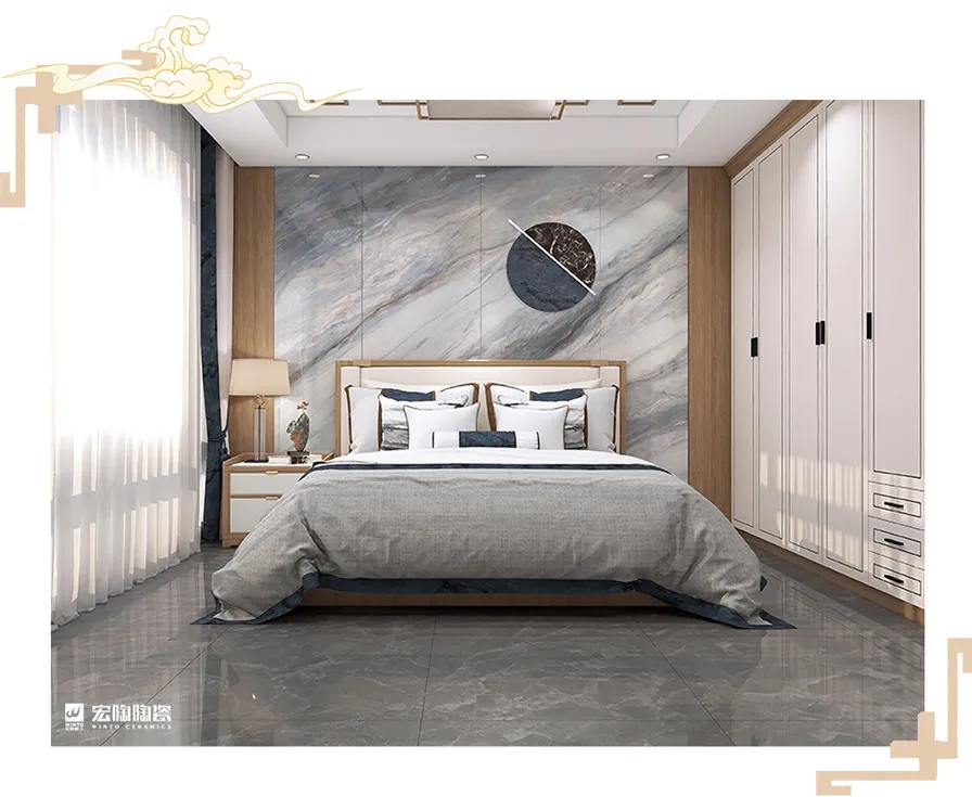 云顶集团岩板6-TPG2680A017ABCD+TPG80225卧室空间装修效果图