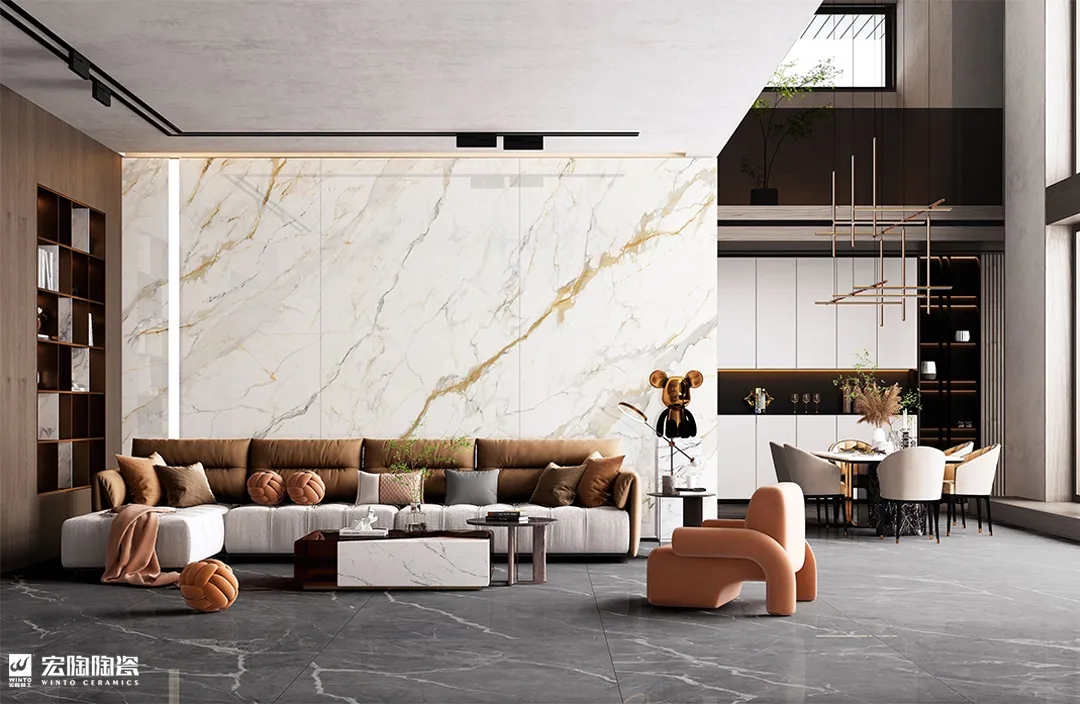 云顶集团9-TPG2412A036ABC瓷砖1200×2400×9mm轻奢极简装修效果图