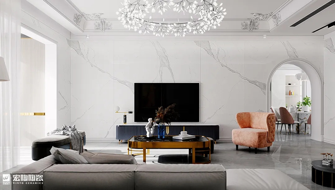 云顶集团东方白+皇家一号9-TPG2712A021ABC 瓷砖地砖1200×2700×9mm效果图