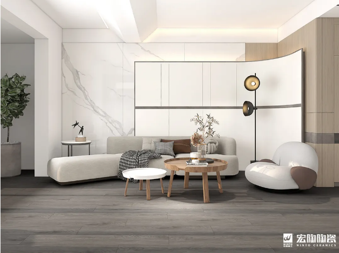 云顶集团TCB1220011 斐拉云杉 200x1200mm地砖效果图