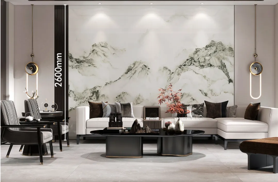云顶集团800×2600mm岩板新中式效果图