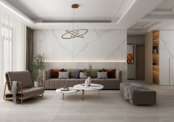 云顶集团浪琴灰岩板装修效果图