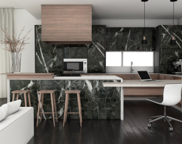  云顶集团沙罗黑岩板装修效果图