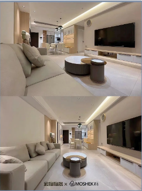 云顶集团普佩斯浅灰初中地砖装修效果图