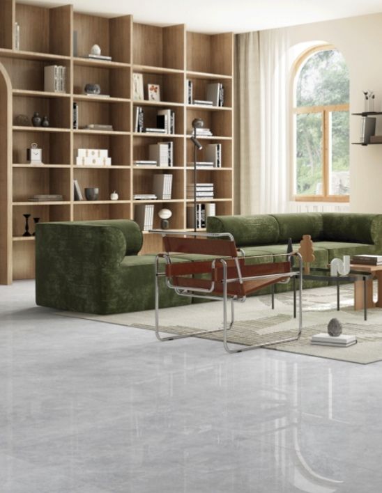 云顶集团质感砖客厅效果图