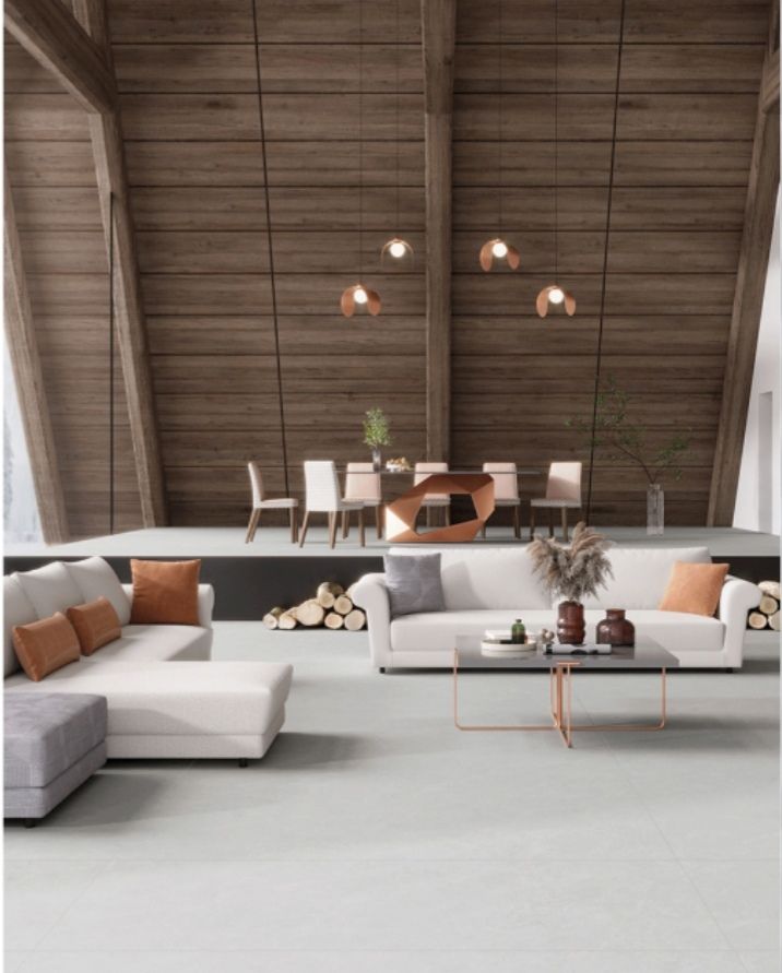 云顶集团质感砖会客厅装修效果图