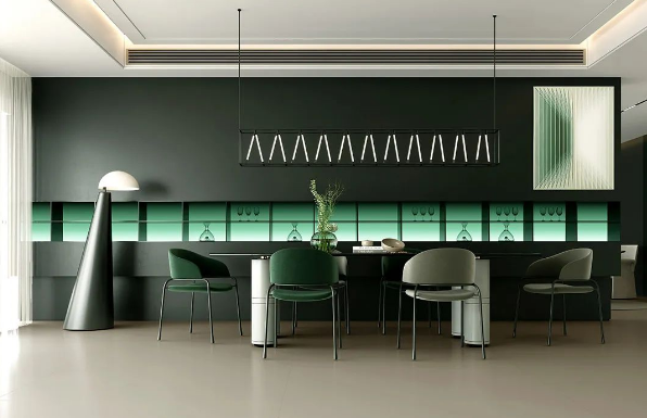 云顶集团皓影质感砖餐厅装修效果图